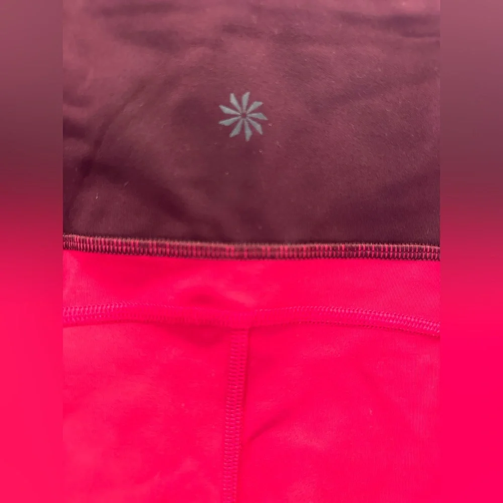 Athleta Leggings in Burgundy and Pink